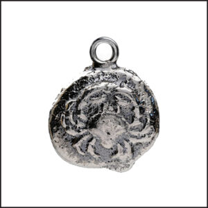 Oxidised Silver Cancer Dune Pendant