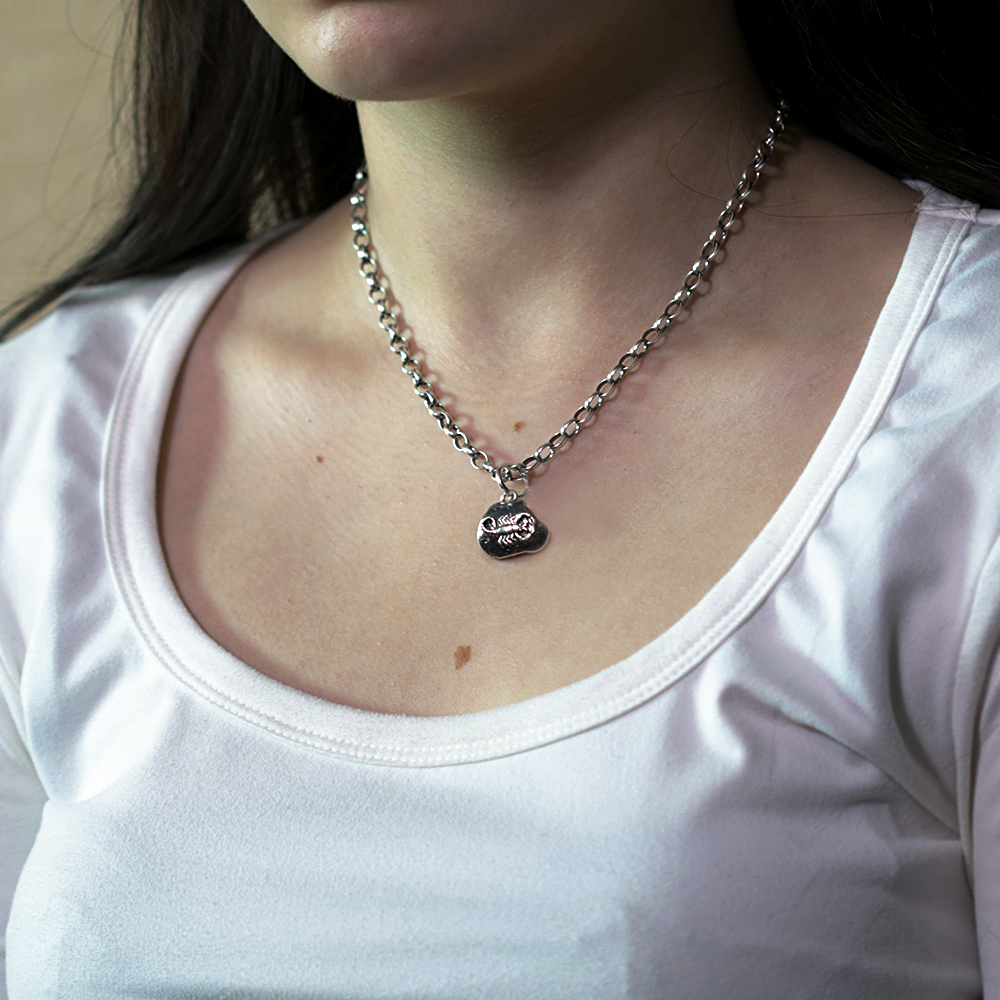 Oxidised Silver Scorpio Dune Pendant - Image 7