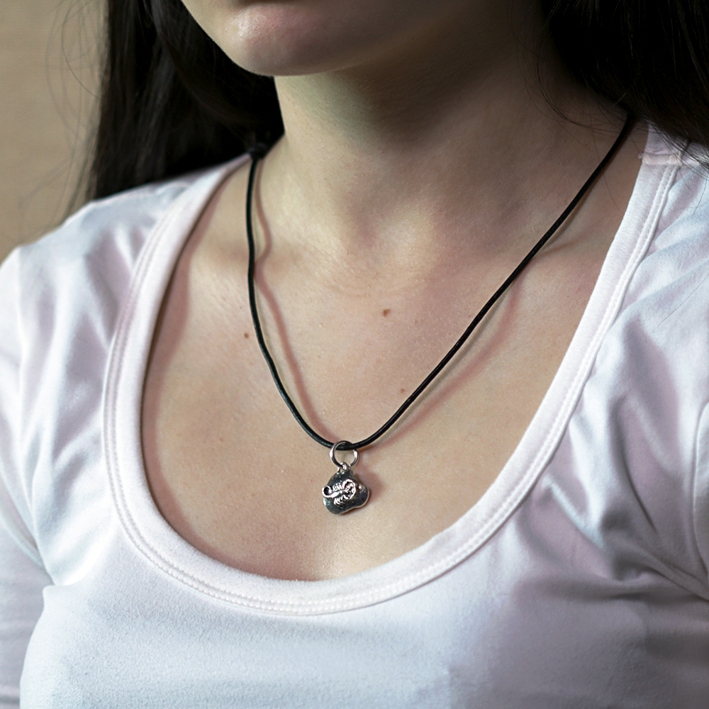 Oxidised Silver Scorpio Dune Pendant - Image 8