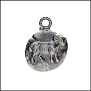 Dune Oxidised Silver Aries Pendant