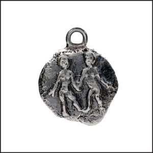 Oxidised Silver Gemini Dune Pendant