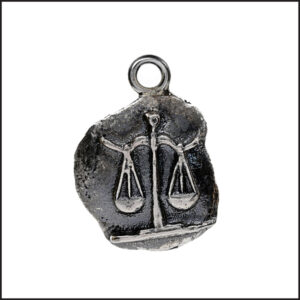 Oxidised Silver Libra Dune Pendant