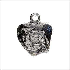 Oxidised Silver Pisces Dune Pendant