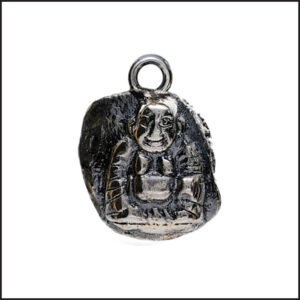 Dune Oxidised Silver Buddha Pendant