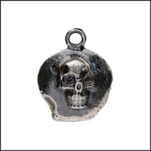 Oxidised Silver Skull Dune Pendant