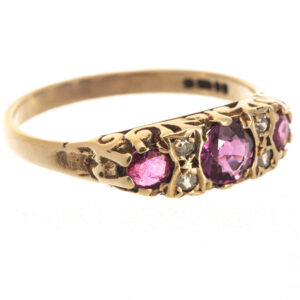 9ct Gold Ruby & Diamond Ring