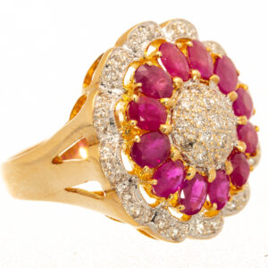 18ct Gold Ruby & Diamond Ring