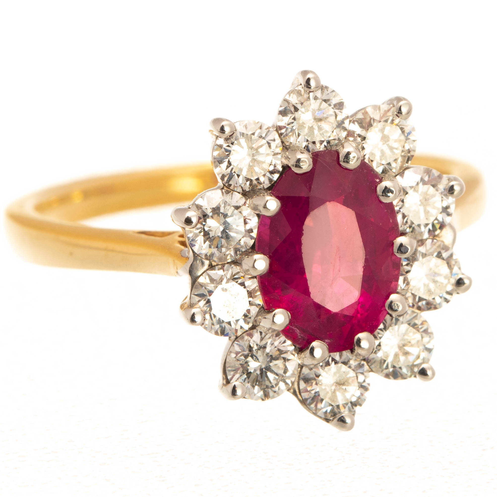 18ct Gold Ruby & Diamond Ring