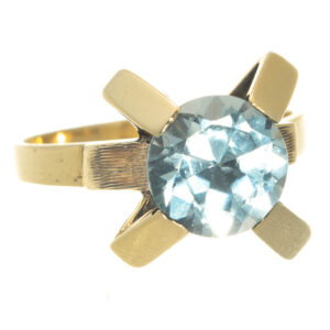 14ct Gold Blue Stone Stone Dress Ring