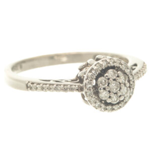 9ct White Gold "Disney Enchanted" Diamond Cluster Ring