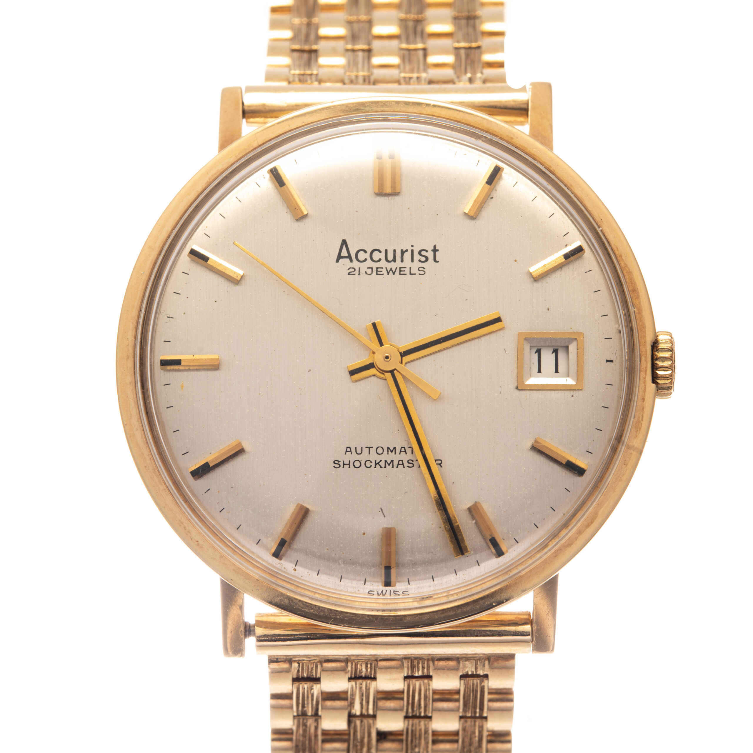 9ct Gold Accurist Gentleman's Watch - Image 3