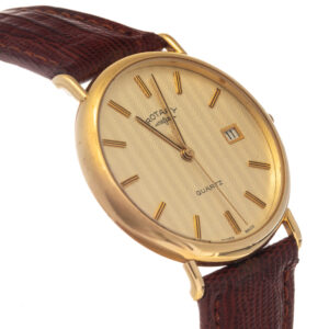 18ct Gold Rotary Quartz Gentleman's Strap Watch