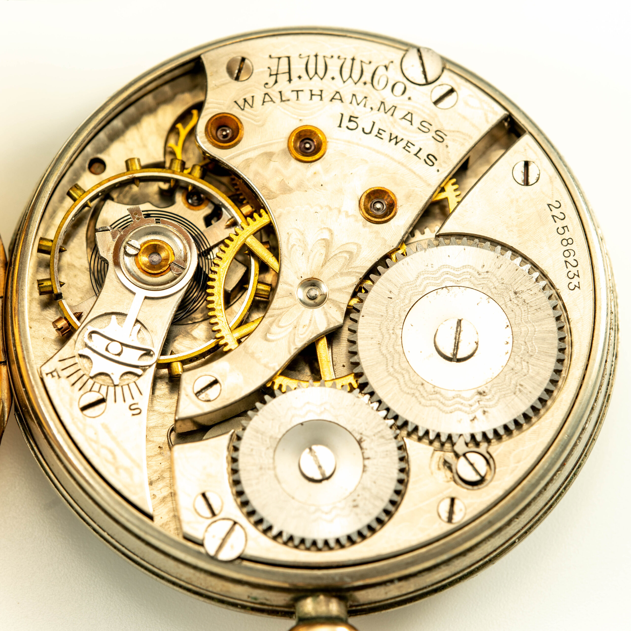 9ct Gold Waltham Pocket Watch - Image 4