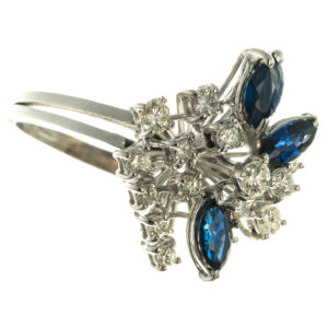 18ct White Gold Sapphire & Diamond Ring