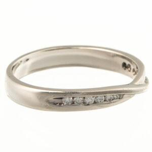Platinum & Diamond Twist Wedding Ring