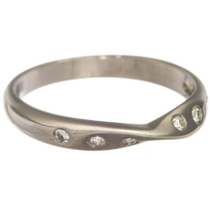 Platinum & Diamond Crossover Wedding Ring
