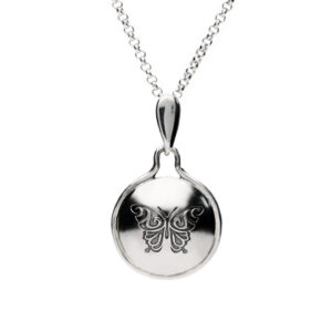 Ashes Love Silver shaker pendant with sealed chamber containing cremation ashes handmade by Mark Lloyd.