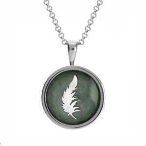 Ashes Love Silver Feather Pendant