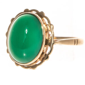 9ct Gold Jade Dress Ring
