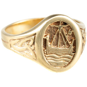 9ct Gold Gentleman's 'Viking Ship' Signet Ring