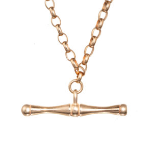 9ct Rose Gold 'T Bar' Pendant