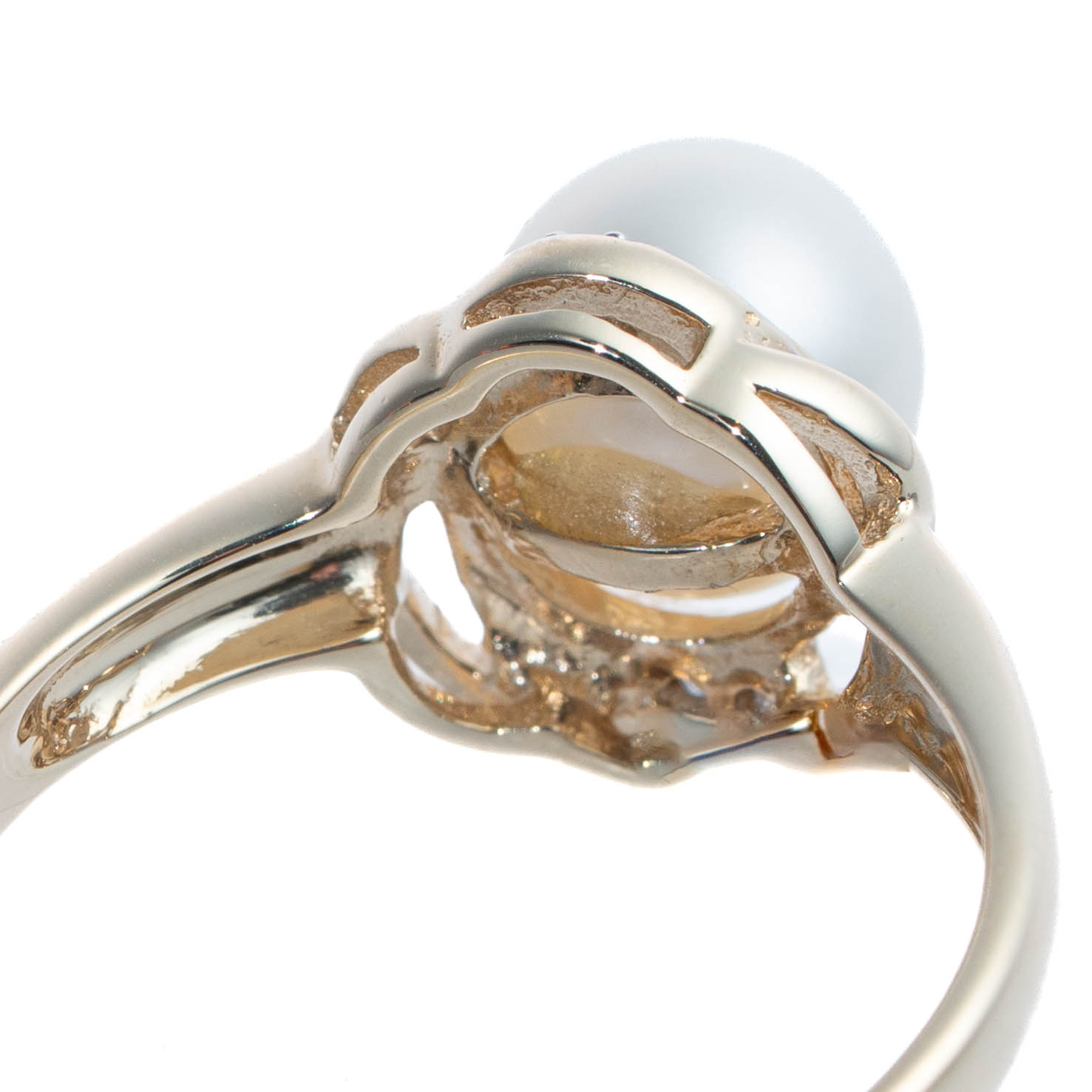 9ct Gold Pearl & Diamond Ring - Image 3